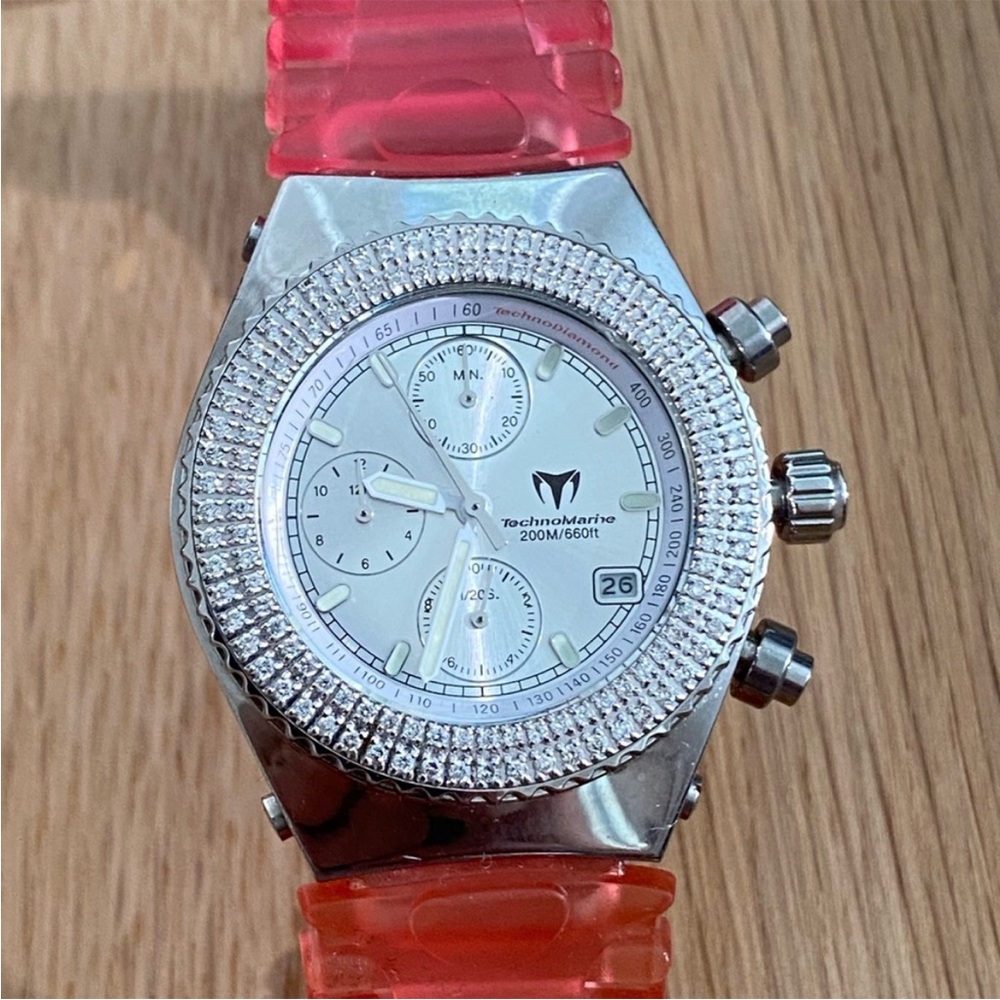 Technomarine Diamond Bezel Chronograph Watch